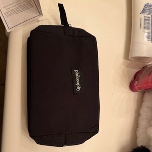 Philosophy Black Cosmetic Zip Pouch